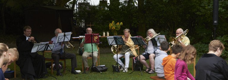 Posaunenchor beim Gemeindefest