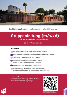 Kinderhaus sucht Gruppenleitung